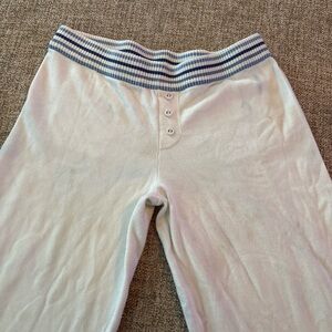 Edikted Kids White Joggers with Blue Striped Waistband